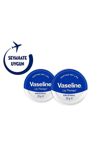 Vaseline Lip Therapy Softening Lip Cream Original 20 G X2 Pieces