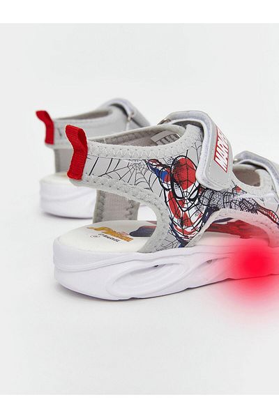 LC Waikiki Gray Spiderman Printed Baby Boy Sandals