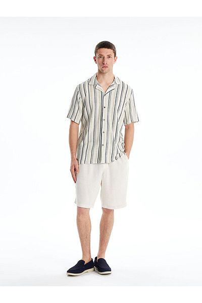 LC Waikiki Ανδρικό πουκάμισο με ριγέ κοντομάνικο New Season Regular Fit - S5O187Z8