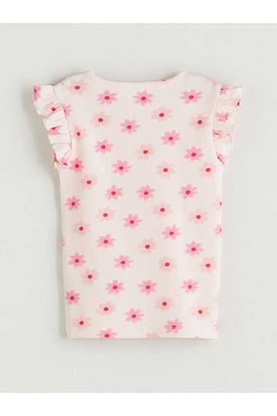 LC Waikiki New Season Crew Neck Floral Girls Undershirt 2-Piece - S5It85Z1