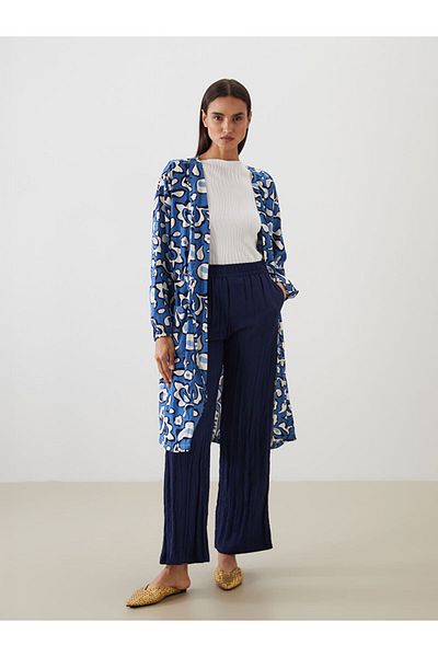 LC Waikiki New Season Women's Textured Trousers with Elastic Waist - S5Ob67Z8