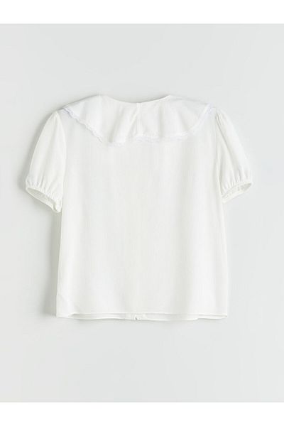 LC Waikiki Sari Ruffle Detailed Girl's Shirt