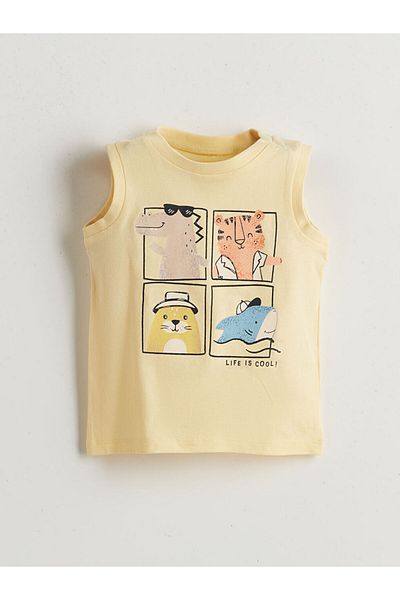 LC Waikiki Printed Baby Boy Undershirt and Shorts 2-Pack