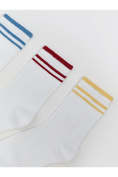 LC Waikiki New Season Striped Boy's Socks 3-Piece - S5M999Z4