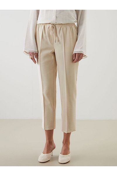 LC Waikiki Carrot Cut Women's Trousers with Elastic Waist