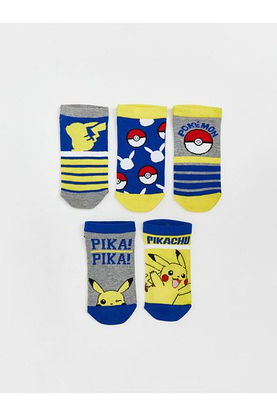 LC Waikiki Mixed Pikachu Patterned Boy's Booties Socks 5-Piece