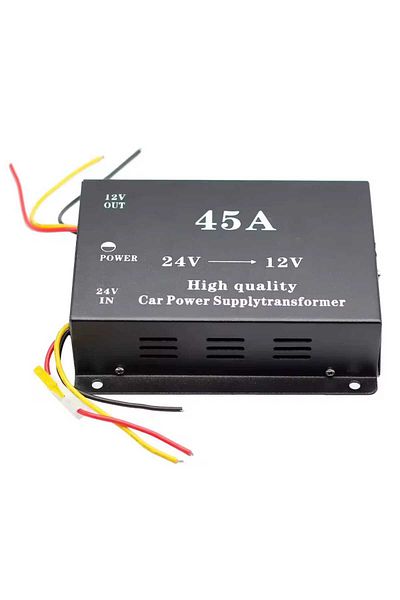 AUTOREY 24v to 12v 45A Converter for Trucks, Cars, Equipment