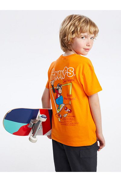 LC Waikiki New Season Legendary Monkey Printed Boy's T-Shirt - S5Oj25Z1