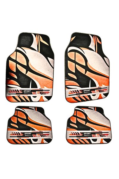 Generic Decomat Universal Car Mats – Set of 4 Pieces, Anti-Slip, Sport Print “urban Velocity”