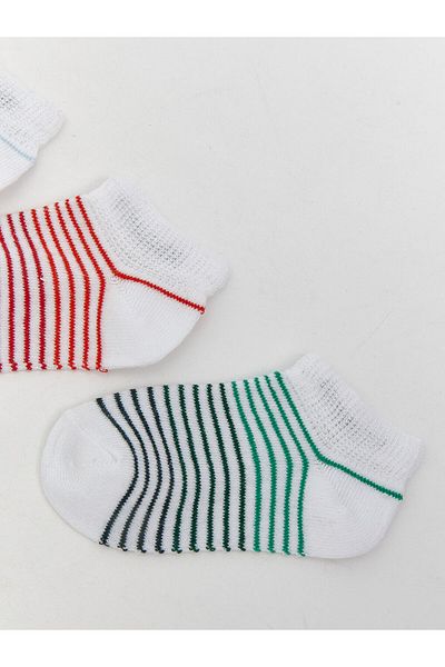 LC Waikiki New Season Striped Boy's Booties Socks 3-Piece - S5M869Z1
