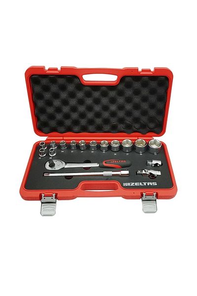İzeltaş İzeltaş Six Corner Socket Set Key 1/2" 17 Pieces