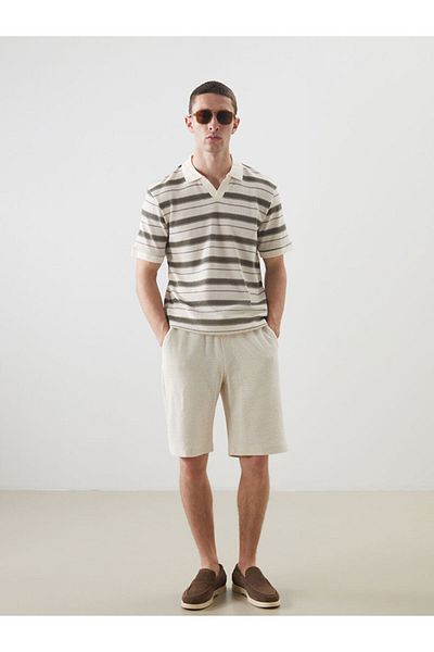 LC Waikiki New Season Polo Neck Striped Men's T-Shirt - S5O182Z8