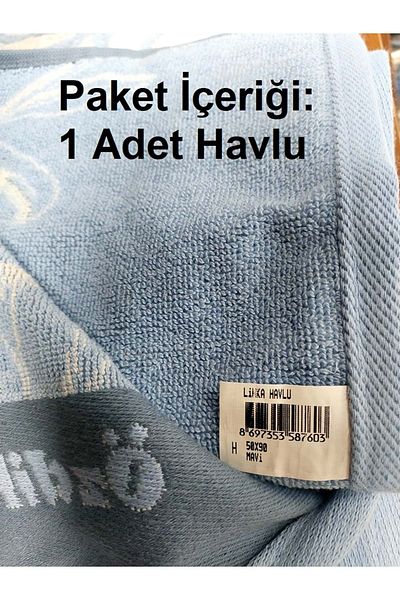 Özdilek Özdilek 1 τεμάχιο βαμβακερή πετσέτα χεριών-προσώπου (50x90)-Linka Blue