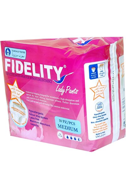 fidelity Lady Pants Medium Absorbent Female Briefs ' 10 Units
