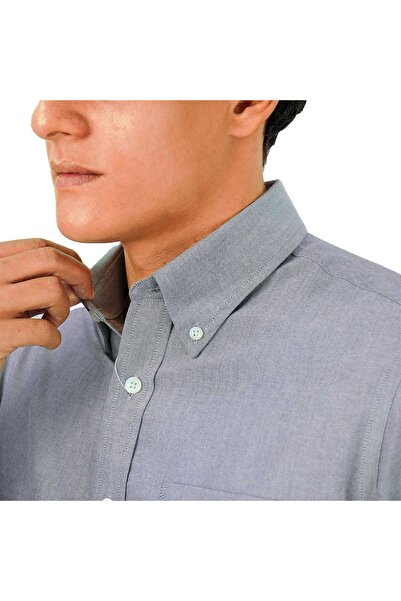 Giordano Men's Wrinkle-Free Cotton Oxford Long Sleeve Shirt