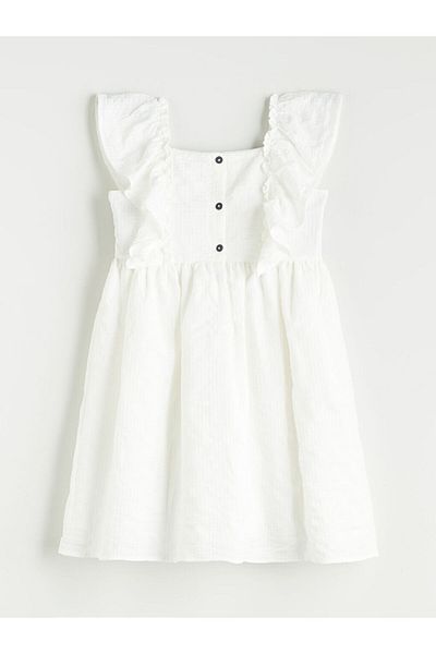 LC Waikiki New Season Square Collar Girls' Dress - S5Pg38Z4