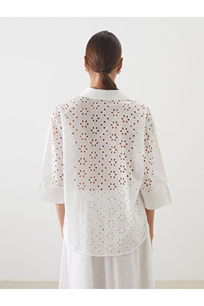 LC Waikiki Ajurlu Oversize Kadın Gömlek