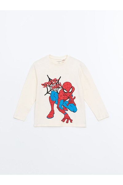 LC Waikiki New Season Crew Neck Spider-Man Printed Baby Boy T-Shirt - S5Dg30Z1