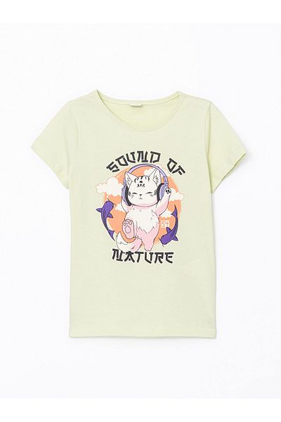 LC Waikiki Νέα σεζόν Crew Neck Girl's Tisort - S5EV43Z4