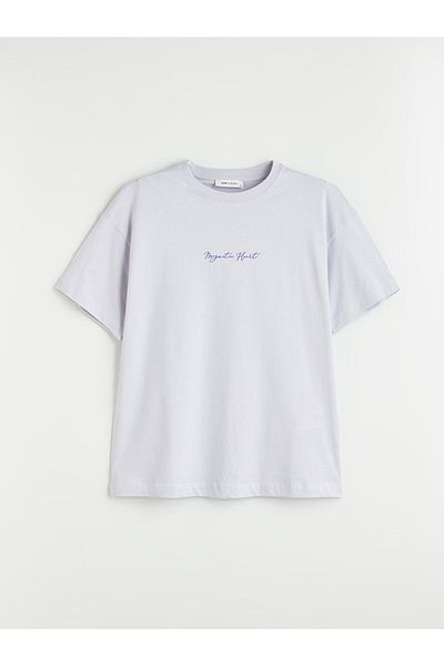 LC Waikiki Νέα σεζόν Crew Neck Printed Oversize Γυναικείο Tisort - S5NY86Z8