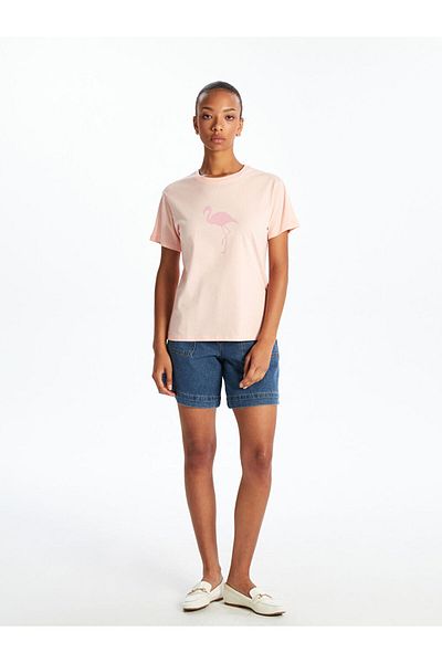 LC Waikiki Νέα σεζόν Crew Neck Printed Γυναικείο Tisort - S5NH79Z8