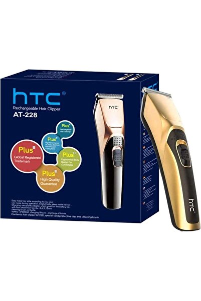 HTC Washable Rechargeable Professional Hair Trimmer AT-228 Multicolor