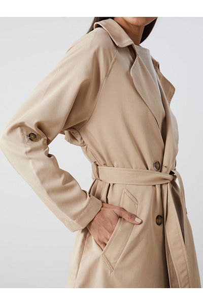 LC Waikiki New Season Jacket Collar Women's Trench Coat - S57248Z8