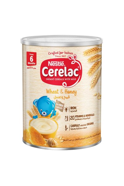 Cerelac Nestle Cerelac Infant Cereals With Iron + Wheat & Honey From 6 Months 400 g