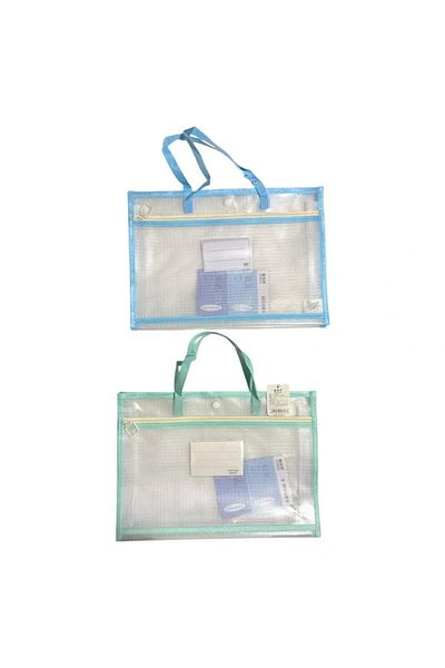 Odak A4-261 A4 Bag with Zipper and Snap Fastener, 2 Compartments, Pvc Card Section and Handle - Single