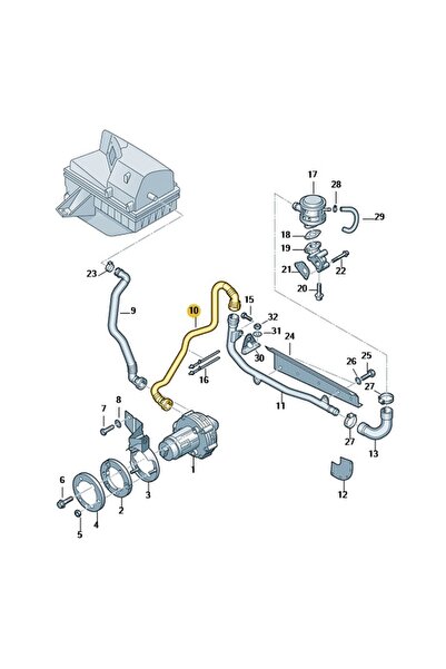 Bisra Vw Passat B5.5 2001-2005 1.6 Alz Engine Secondary Air Pipe 3B0131149B
