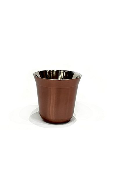 Generic كوب قهوة اسبريسو حراري تصميم كبسولة - ٨٠ مل - برونزي