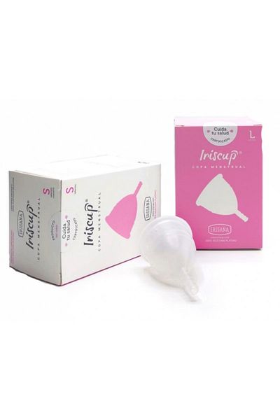 Irisana Cupa Menstruala L Transparent Silicon Medical Premium, Reutilizabila, 10 ani, Iriscup by Irisana