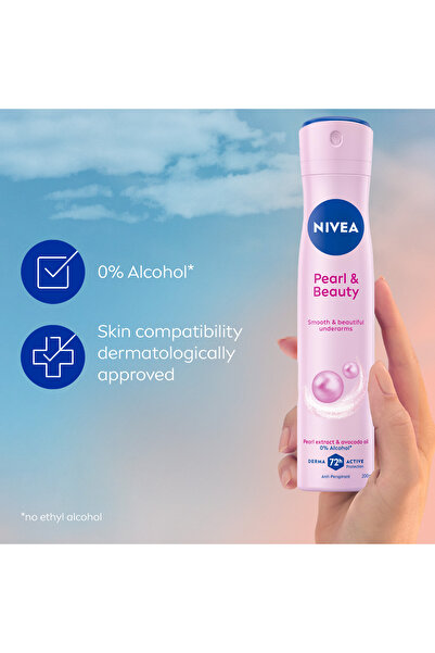 NIVEA NIVEA Pearl & Beauty Antiperspirant Deodorant for Women 48H Active, Spray 200ml