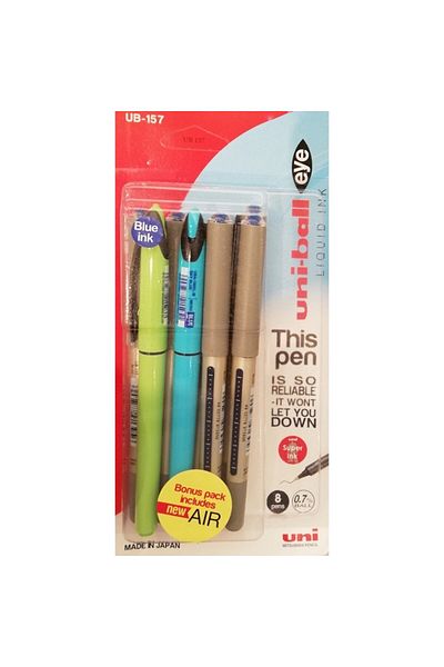 UNİ-BALL Uni-Ball Eye Roller Pen 157 6's+Roller Pen Air 2's