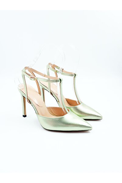 Tenau Pantofi cu toc de damă din piele naturală