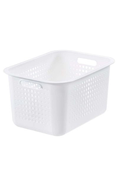 Orthex Storage and organization box, SmartStore Recycled 20, made of recycled plastic, White, 37x28x20 cm