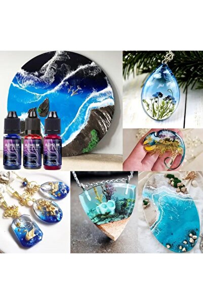 MASTRO Art Alkol Mürekkep Seti, Yüksek Pigment alkol ink Resinart ve Yupo Çalışmaları İçin 22'li Set