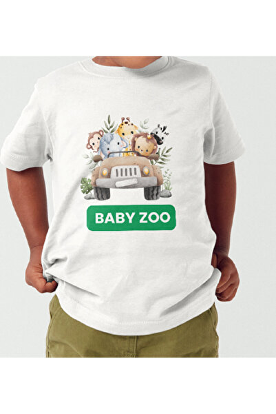 GILDAN Tricou Copii cu Imprimeu Animale Baby Zoo – Bumbac 100%