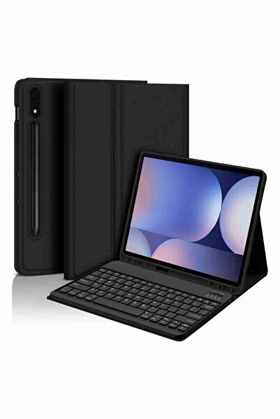 Fuchsia Galaxy Tab S9 Plus / S9 FE Plus Uyumlu 12.4" Klavyeli Tablet Kılıfı