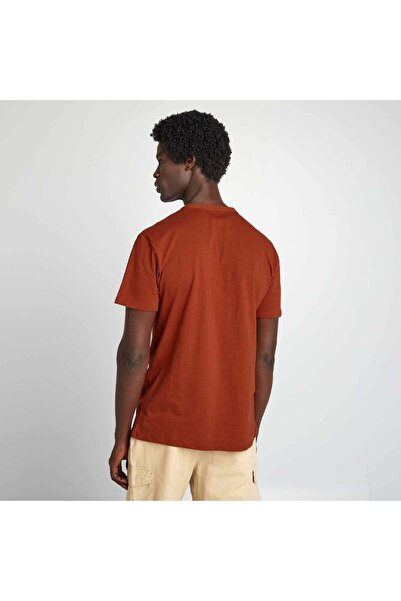 KIABI Plain T-shirt with grandad neckline brown