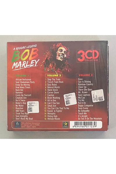 Plakevi İzmir مجموعة أسطوانات Bob Marley A Reggae Legend 3 (أقراص مضغوطة من طبعة الأصلية الصفرية في جيلاتين)