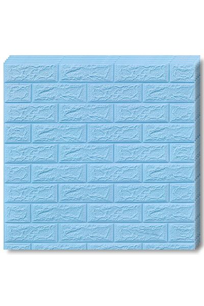 Teno Set 100x Tapet Caramida 3D Teno®, suprafata acoperire 53 mp, 70x77 cm, albastru
