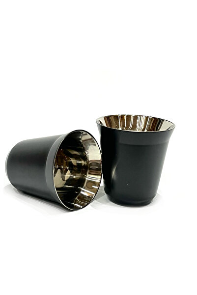 Generic Thermal Espresso Coffee Cup Capsule Design - 80ml - Black