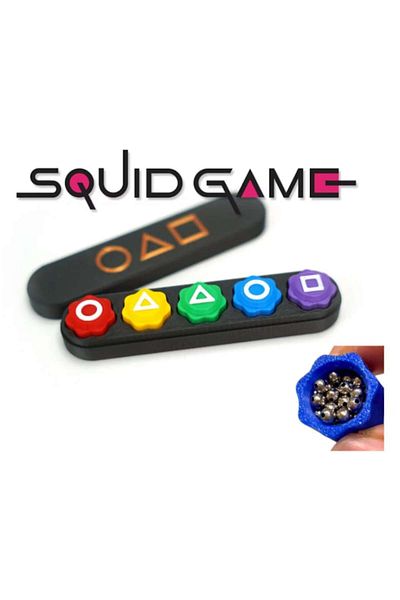 Squid Game Joc de societate, squid game, Gonggi Squid Game, interior metalic, multicolor