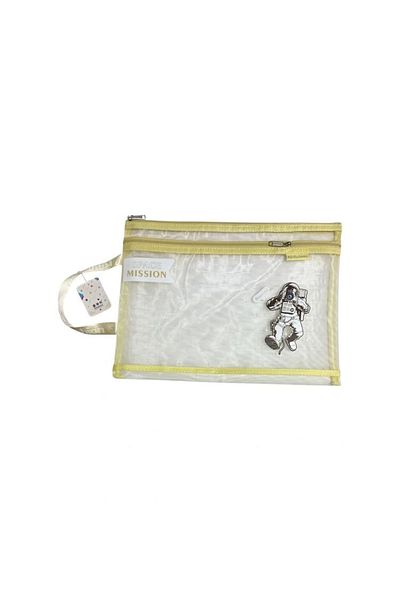 Odak A4214 Double Zippered Astronaut Handle Mesh A4 Bag (Mesh File) - Single