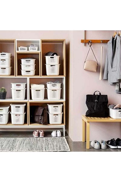Orthex Storage and organization box, SmartStore Recycled 20, made of recycled plastic, White, 37x28x20 cm