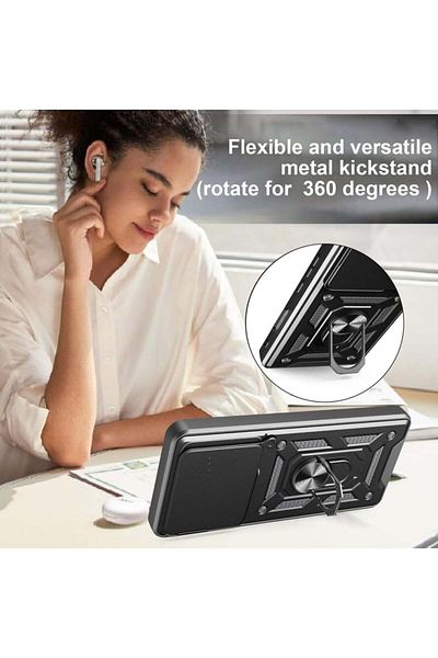 SKYDDAR INNOVATION Carcasă pentru Honor 400 Lite, CamShield, albastră, set de autocolante