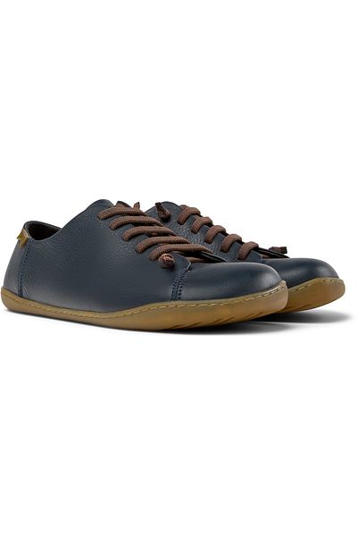 CAMPER Men's Blue Genuine Leather Casual Shoes by Peu With Hook And Loop and Comfortable Sole