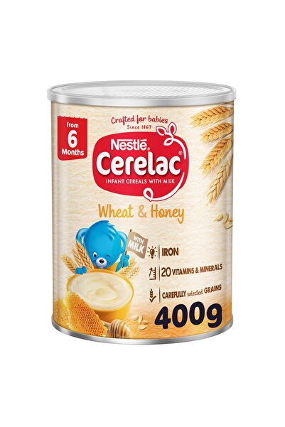 Cerelac Nestle Cerelac Infant Cereals With Iron + Wheat & Honey From 6 Months 400 g
