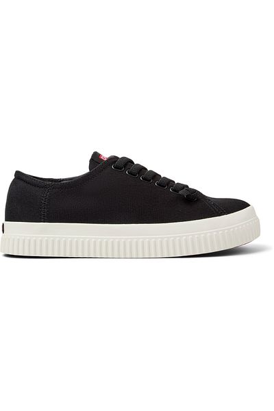 CAMPER Women's Black Elastic Lace Detail Athletic Daily Walking Shoes PeuRoda Soft Sole Flexible